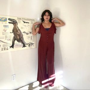 Maroon jumpsuit